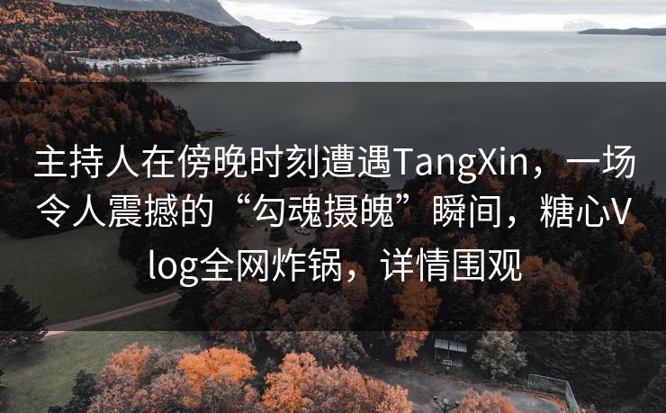 主持人在傍晚时刻遭遇TangXin,一场令人震撼的“勾魂摄魄”瞬间,糖心Vlog全网炸锅,详情围观 主持人在傍晚时刻遭遇TangXin,一场令人震撼的“勾魂摄魄”瞬间,糖心Vlog全网炸锅,详情围观